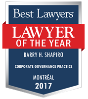 Lawyer of the Year Badge - 2017 - Corporate Governance Practice
