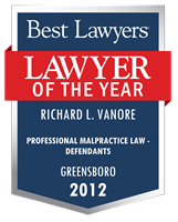 Lawyer of the Year Badge - 2012 - Professional Malpractice Law - Defendants