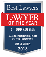 Lawyer of the Year Badge - 2013 - Mass Tort Litigation / Class Actions - Defendants