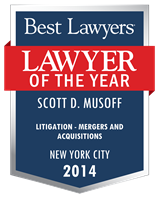 Lawyer of the Year Badge - 2014 - Litigation - Mergers and Acquisitions