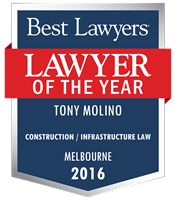 Lawyer of the Year Badge - 2016 - Construction / Infrastructure Law