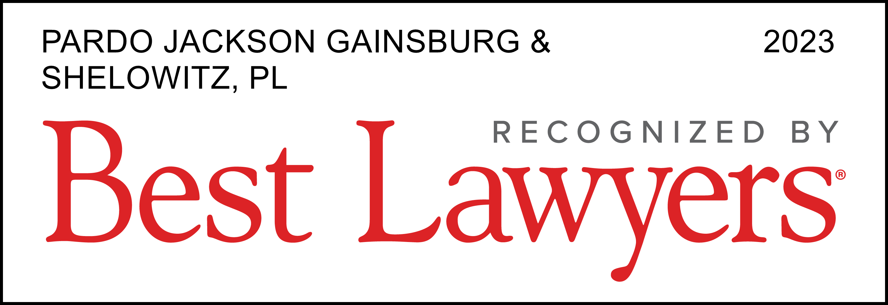 2022 Recognized by Best Lawyers
