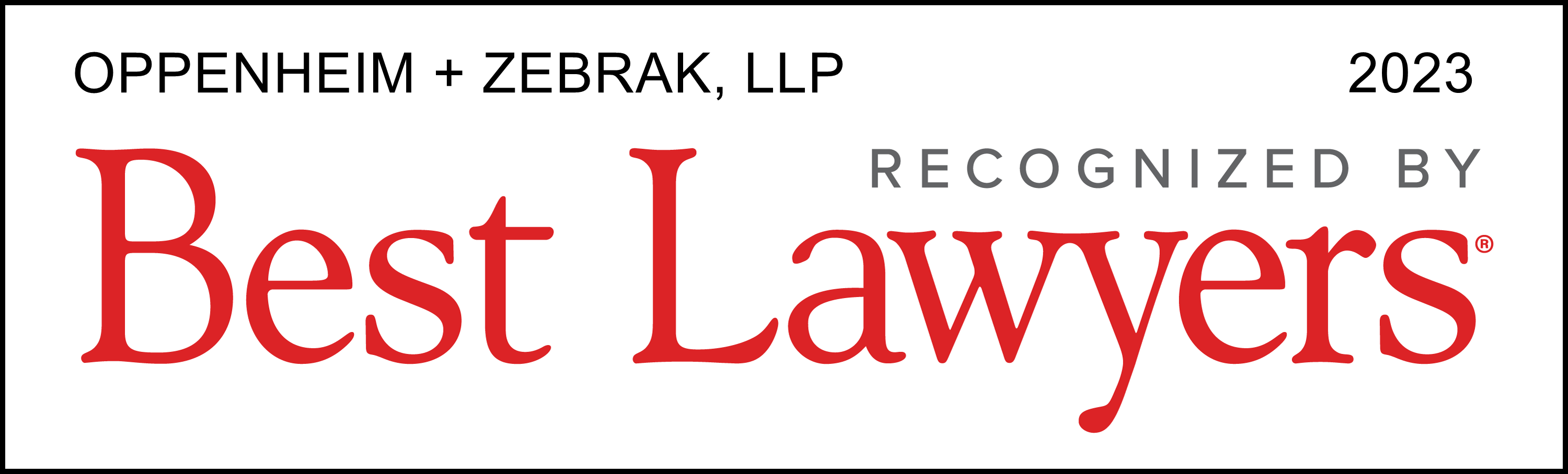 Best Lawyers - O+Z (Oppenheim + Zebrak), 2023 - Firm Logo