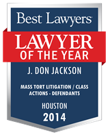 Lawyer of the Year Badge - 2014 - Mass Tort Litigation / Class Actions - Defendants