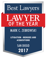 Lawyer of the Year Badge - 2017 - Litigation - Mergers and Acquisitions