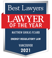 Lawyer of the Year Badge - 2021 - Energy Regulatory Law