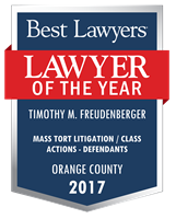 Lawyer of the Year Badge - 2017 - Mass Tort Litigation / Class Actions - Defendants