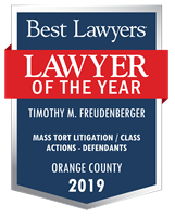 Lawyer of the Year Badge - 2019 - Mass Tort Litigation / Class Actions - Defendants