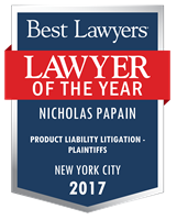 Lawyer of the Year Badge - 2017 - Product Liability Litigation - Plaintiffs