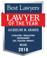 Lawyer of the Year Badge - 2018 - Litigation - Regulatory Enforcement (SEC, Telecom, Energy)