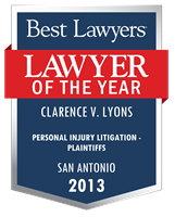 Lawyer of the Year Badge - 2013 - Personal Injury Litigation - Plaintiffs