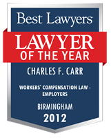 Lawyer of the Year Badge - 2012 - Workers' Compensation Law - Employers