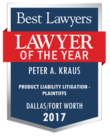 Lawyer of the Year Badge - 2017 - Product Liability Litigation - Plaintiffs