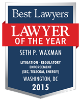 Lawyer of the Year Badge - 2015 - Litigation - Regulatory Enforcement (SEC, Telecom, Energy)