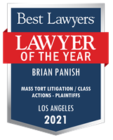 Lawyer of the Year Badge - 2021 - Mass Tort Litigation / Class Actions - Plaintiffs