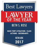 Lawyer of the Year Badge - 2017 - Mass Tort Litigation / Class Actions - Defendants