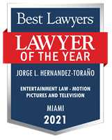 Lawyer of the Year Badge - 2021 - Entertainment Law - Motion Pictures and Television