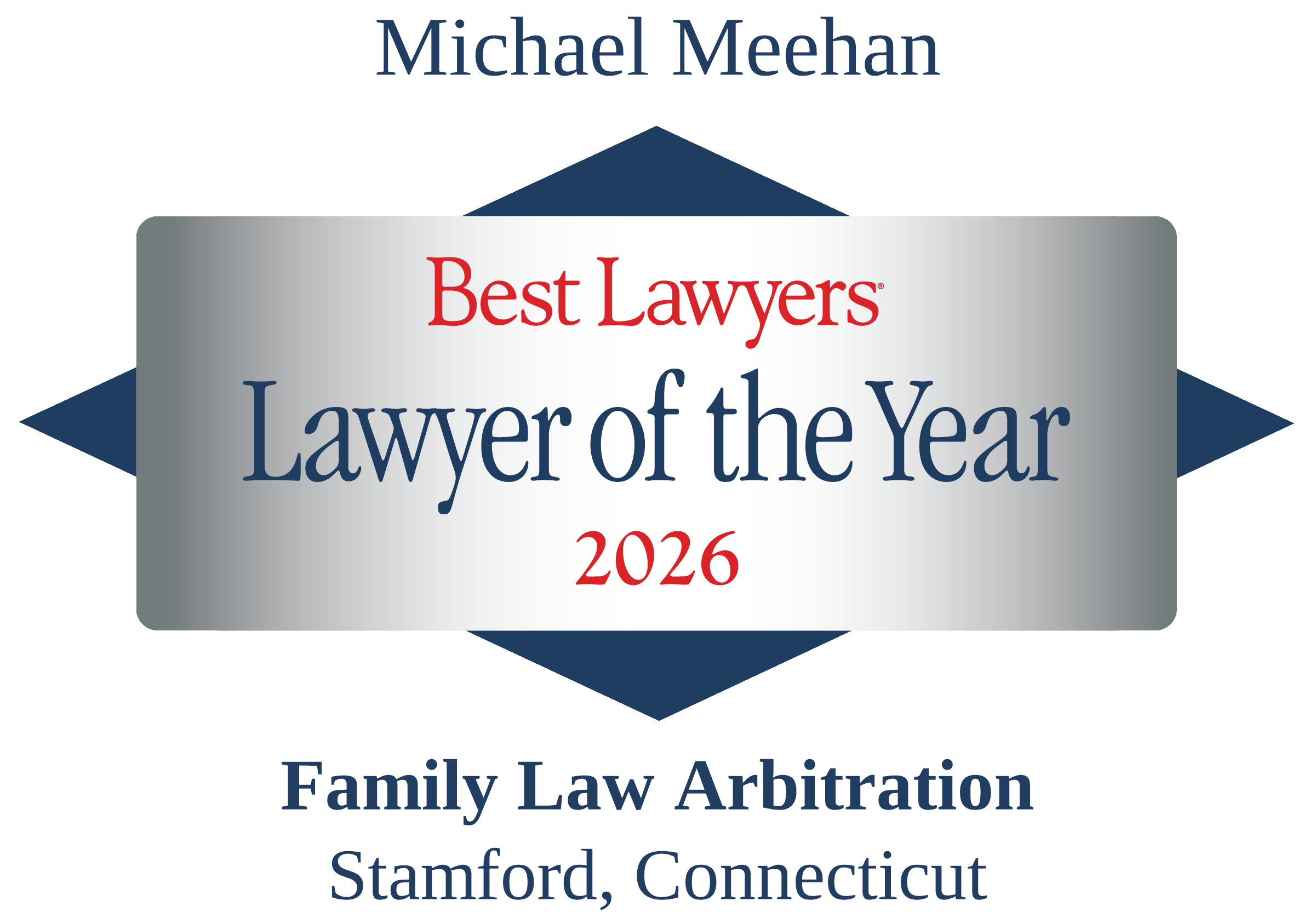 Best Lawyers recognition badge for Michael T. Meehan, Fairfield family law attorney
