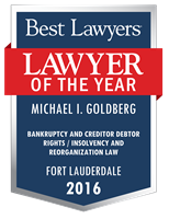 Lawyer of the Year Badge - 2016 - Bankruptcy and Creditor Debtor Rights / Insolvency and Reorganization Law