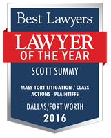 Lawyer of the Year Badge - 2016 - Mass Tort Litigation / Class Actions - Plaintiffs