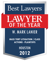 Lawyer of the Year Badge - 2012 - Mass Tort Litigation / Class Actions - Plaintiffs