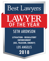 Lawyer of the Year Badge - 2018 - Litigation - Regulatory Enforcement (SEC, Telecom, Energy)