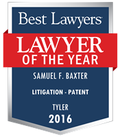 Lawyer of the Year Badge - 2016 - Litigation - Patent