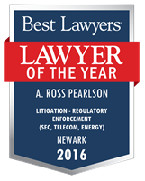 Lawyer of the Year Badge - 2016 - Litigation - Regulatory Enforcement (SEC, Telecom, Energy)