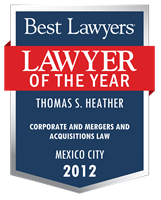 Lawyer of the Year Badge - 2012 - Corporate and Mergers and Acquisitions Law