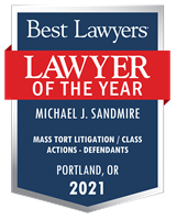 Lawyer of the Year Badge - 2021 - Mass Tort Litigation / Class Actions - Defendants